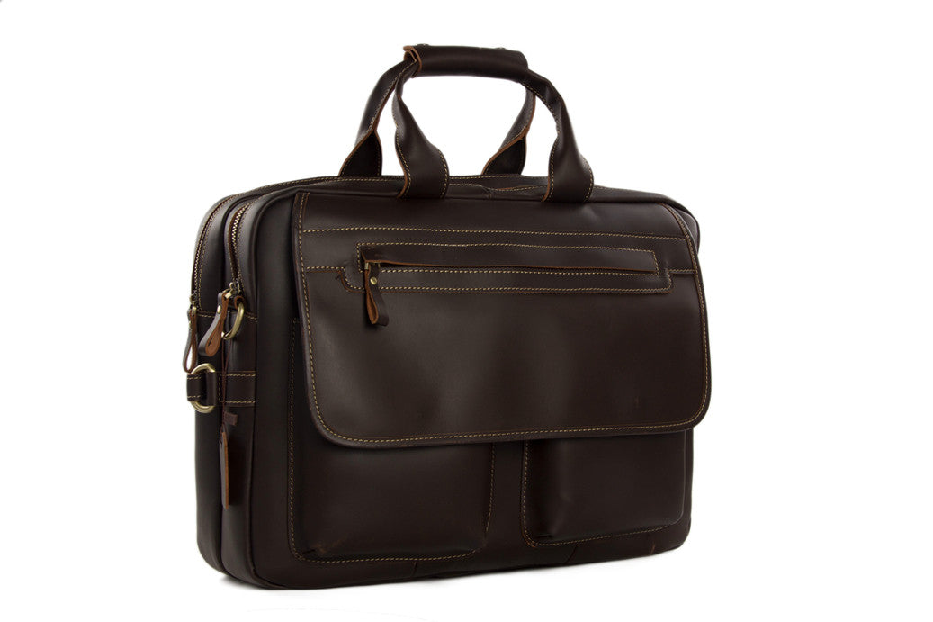 Flash Sale Handmade Full Grain Leather Briefcase, Leather Laptop Bag
