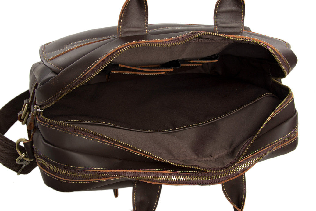 Flash Sale Handmade Full Grain Leather Briefcase, Leather Laptop Bag