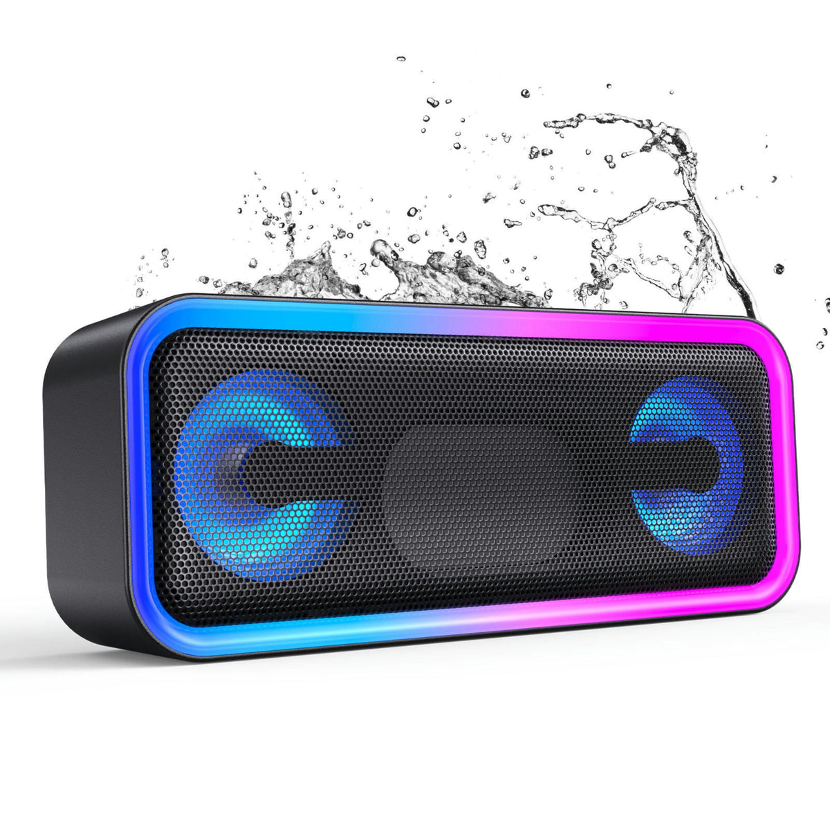 Waterproof Bluetooth Speaker, 20W with RGB Lights