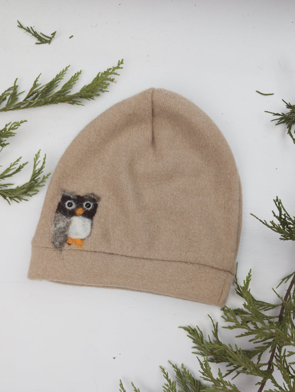 Owl Cashmere Hat - Toddler