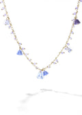 Purple Flower Charm Necklace