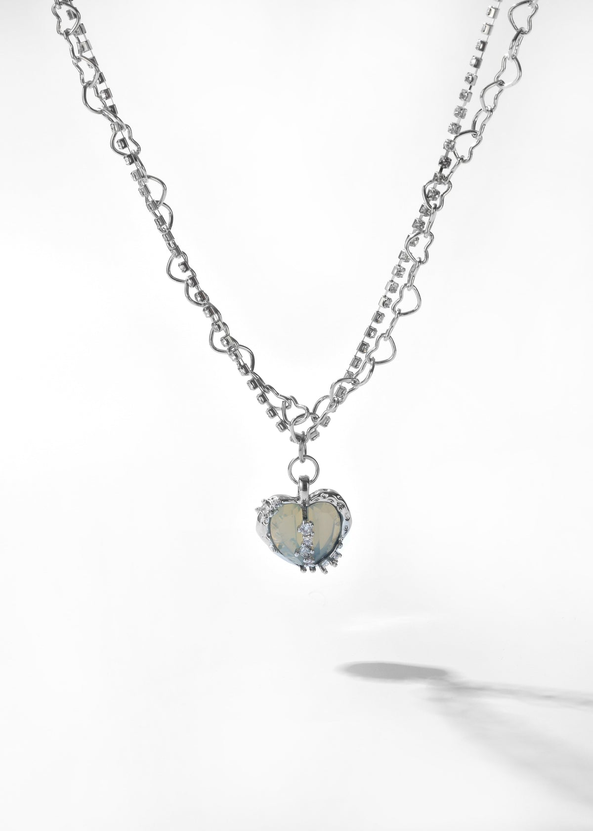 Fission Crystal Heart Necklace