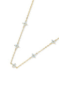 Dainty Blue Flower Necklace