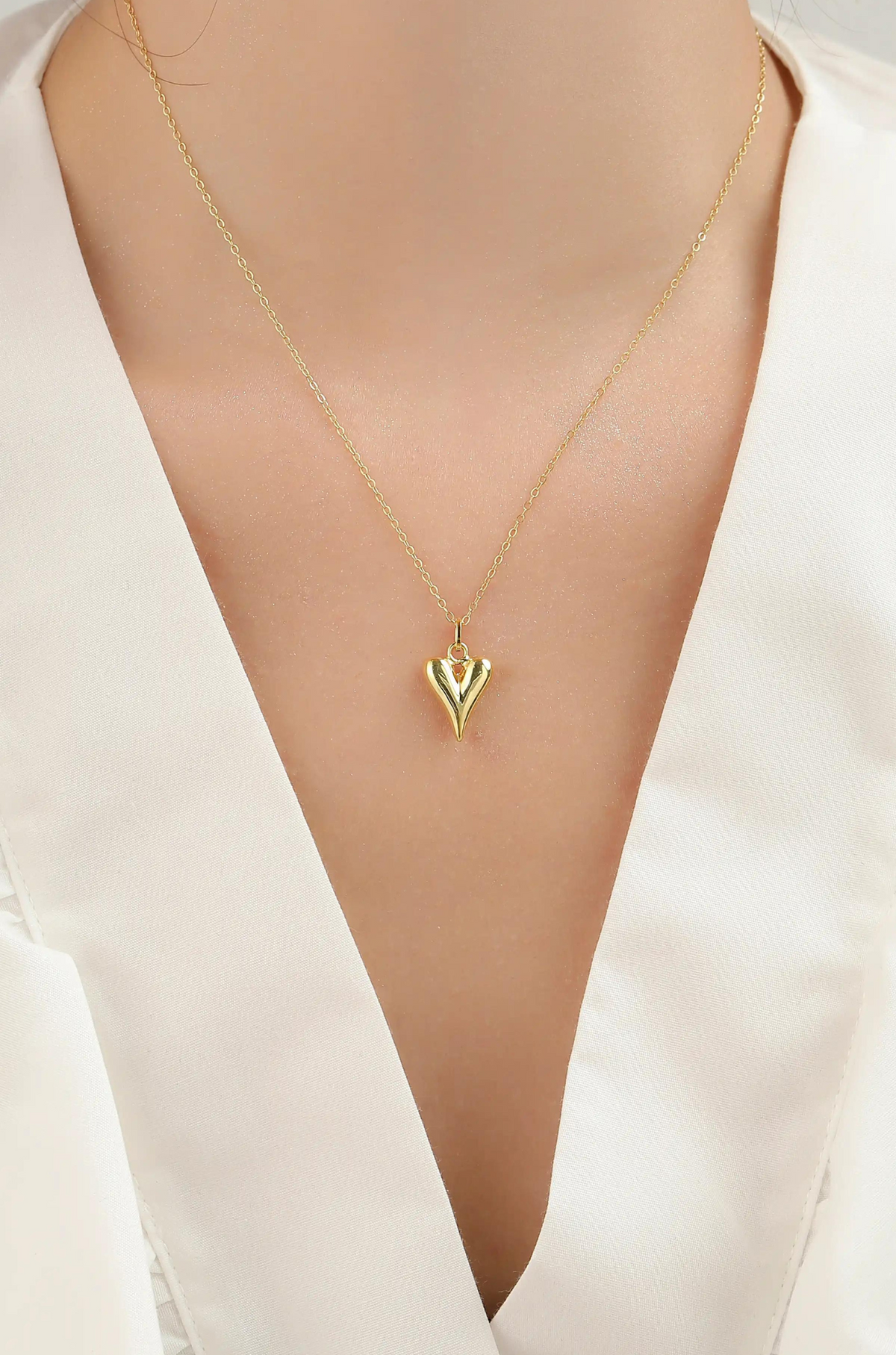 Dali's Gold Heart Pendant Necklace
