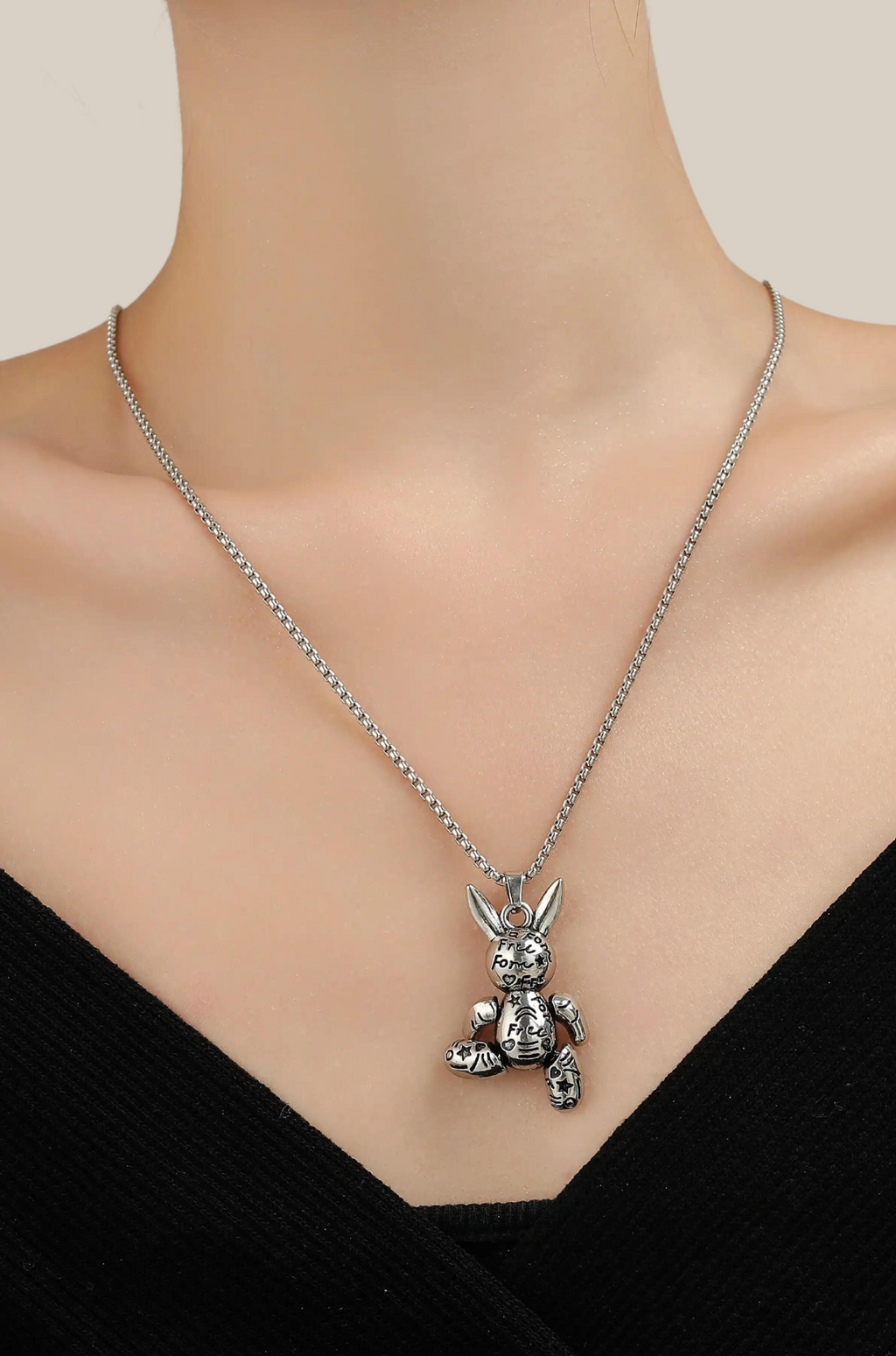 Freeform Rabbit Necklace