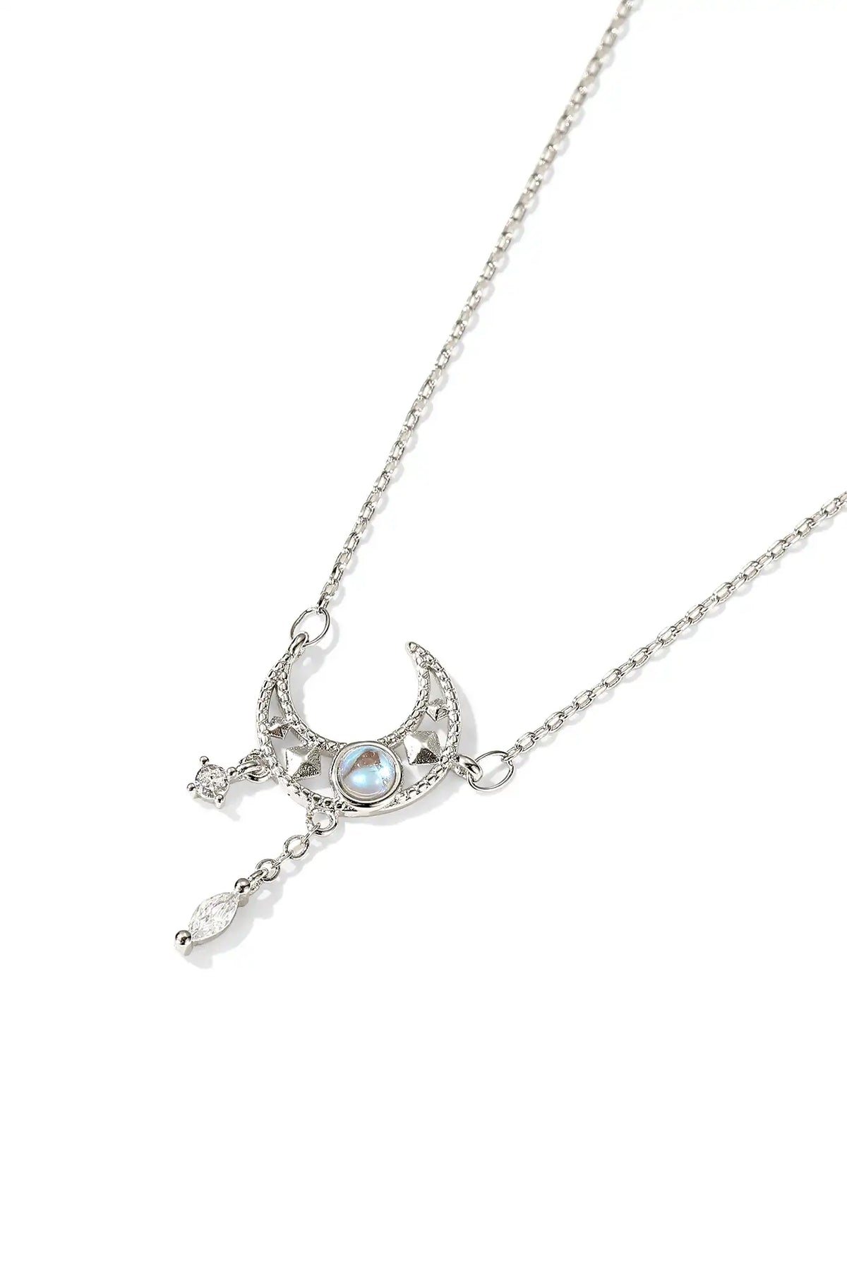 Crescent Moon Tassel Necklace