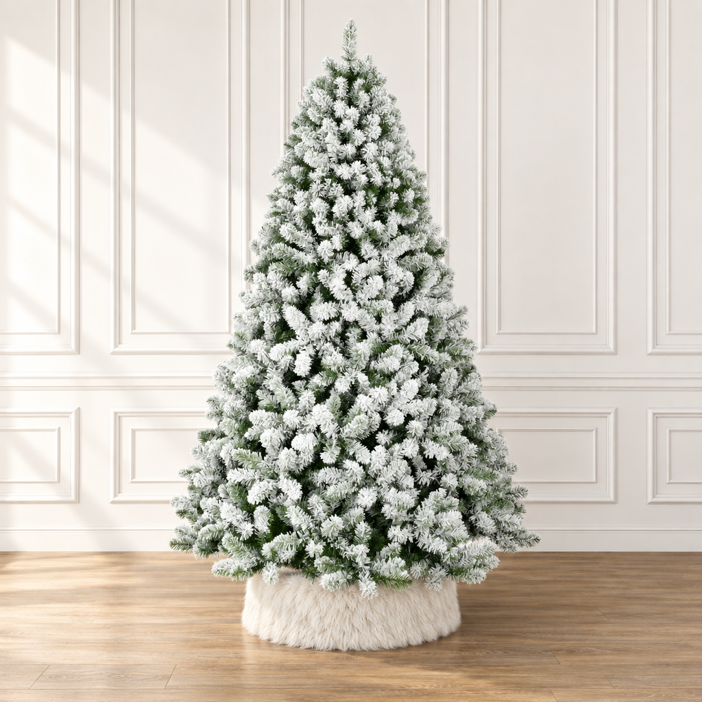 9' TREE, 2580 TIPS, METAL STAND, 65" DIA