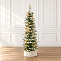Snow Flocked Pencil Tree