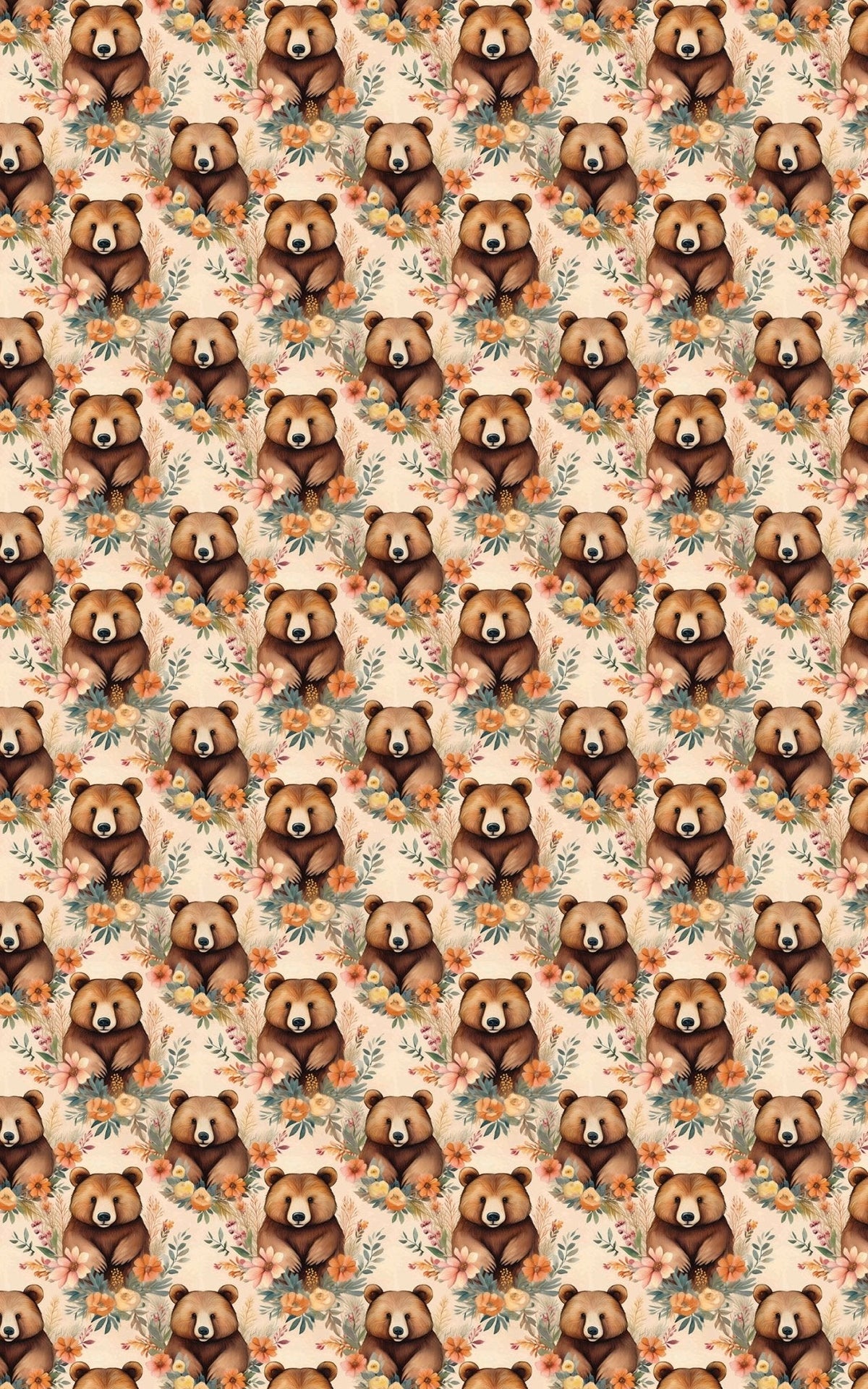 Botanic Bears Wrapping Paper