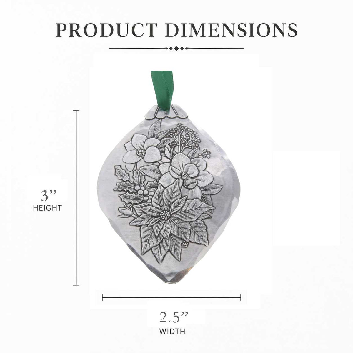 Christmas Botanicals Ornament Set- Mixed Metal