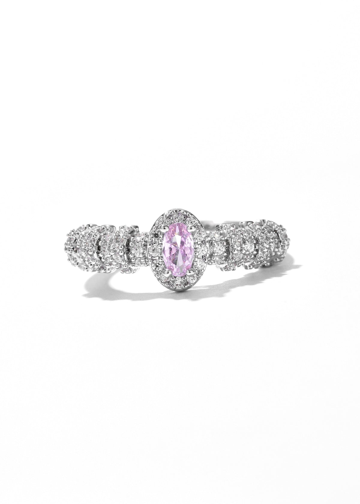 Rosé Halo Oval Ring