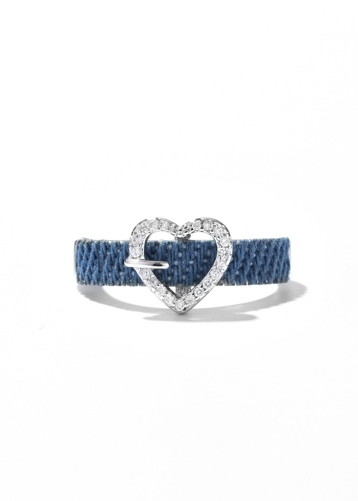 Denim Heart Shaped Ring