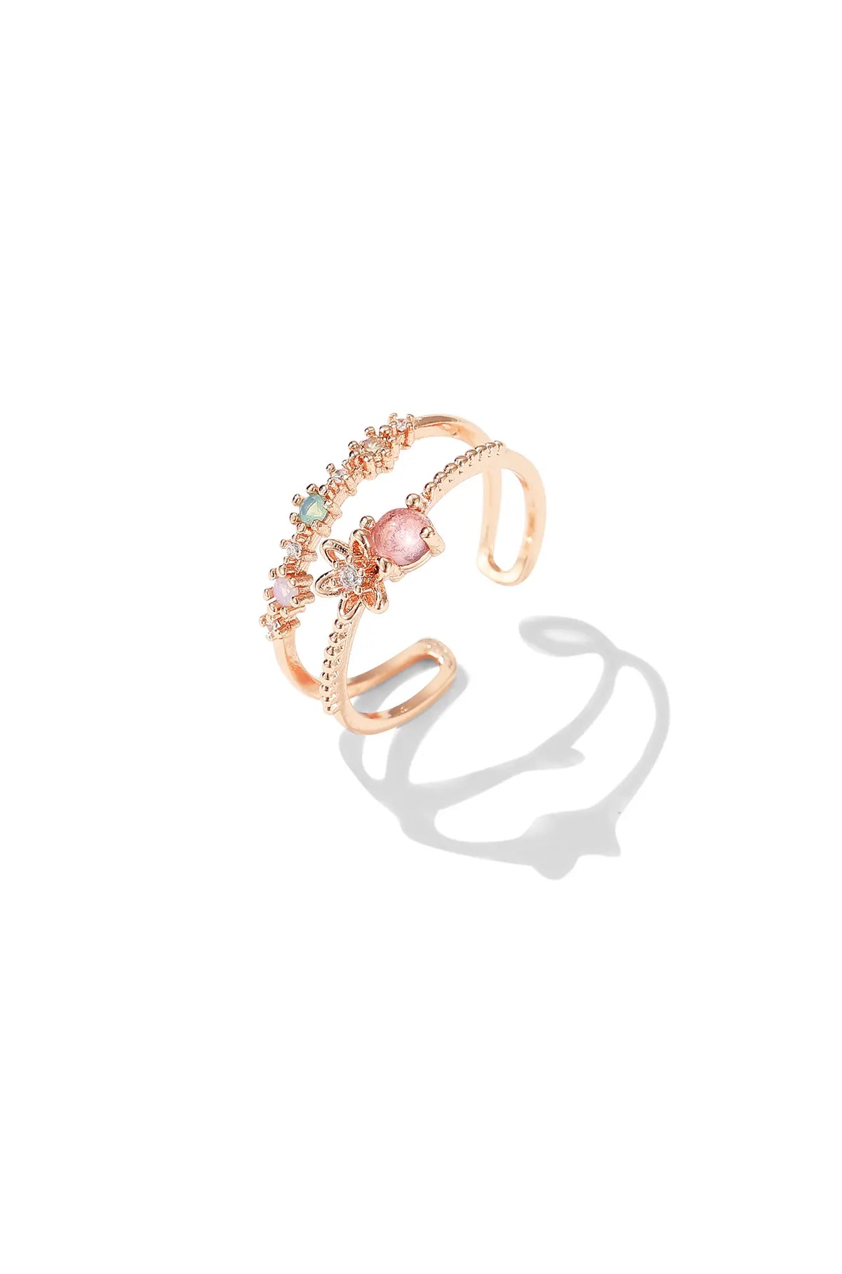 Opal Flower Ring