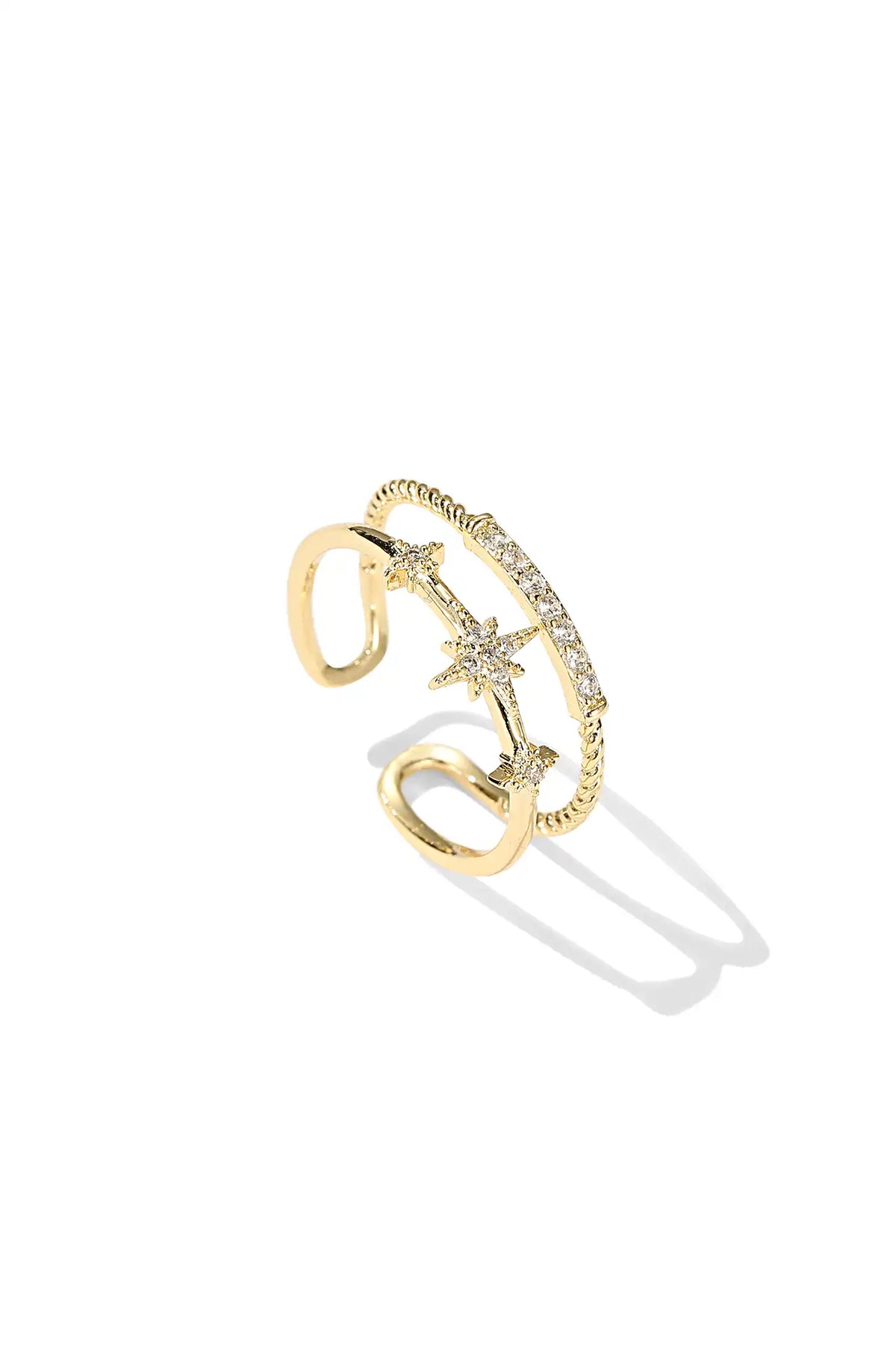 Celestial Triple Star Ring