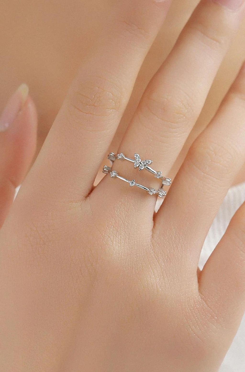 Sterling Silver Butterfly Ring