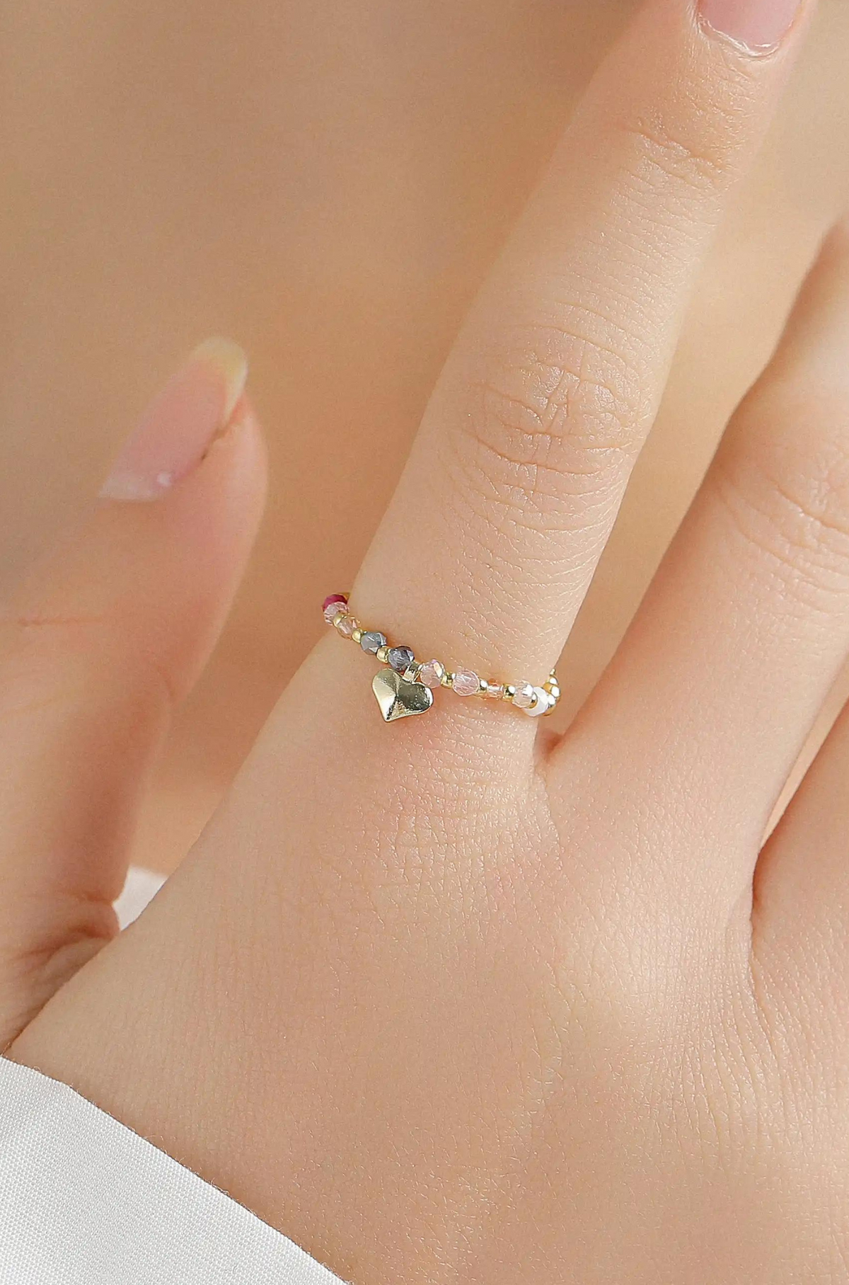 Beaded Love Ring