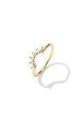 Blue Flower Gold Crown Ring