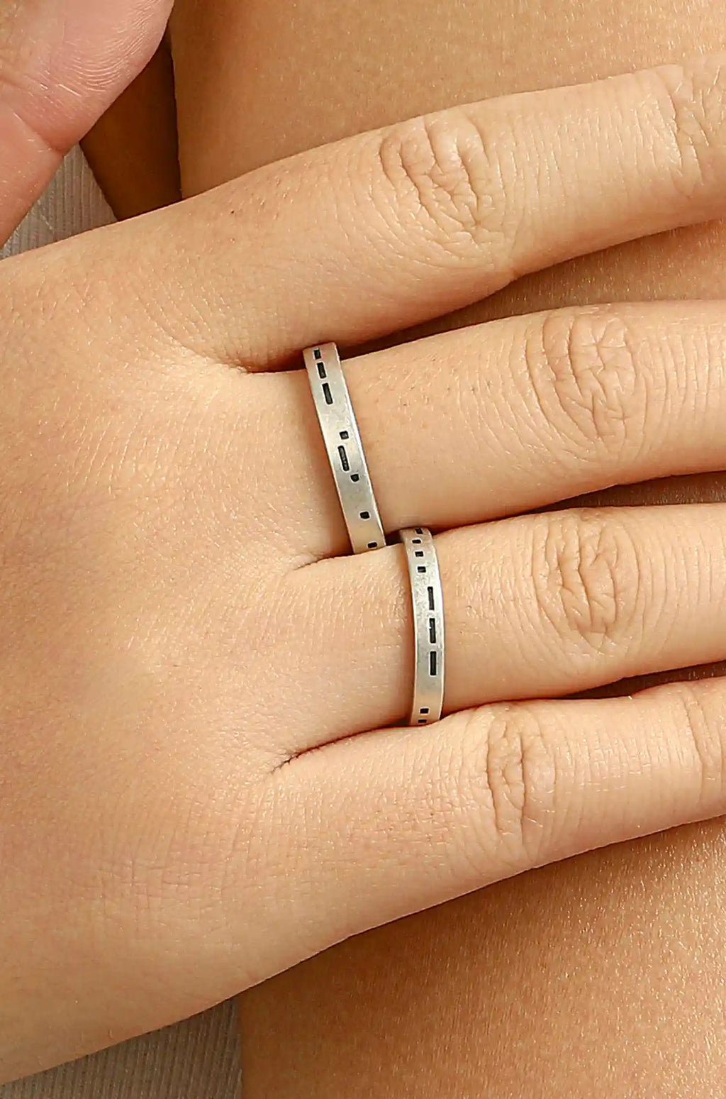 Couple Morse Code Ring