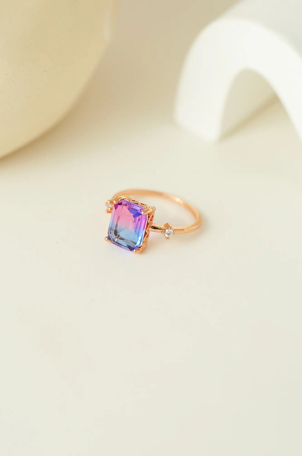 Gradient Pink Sapphire Ring