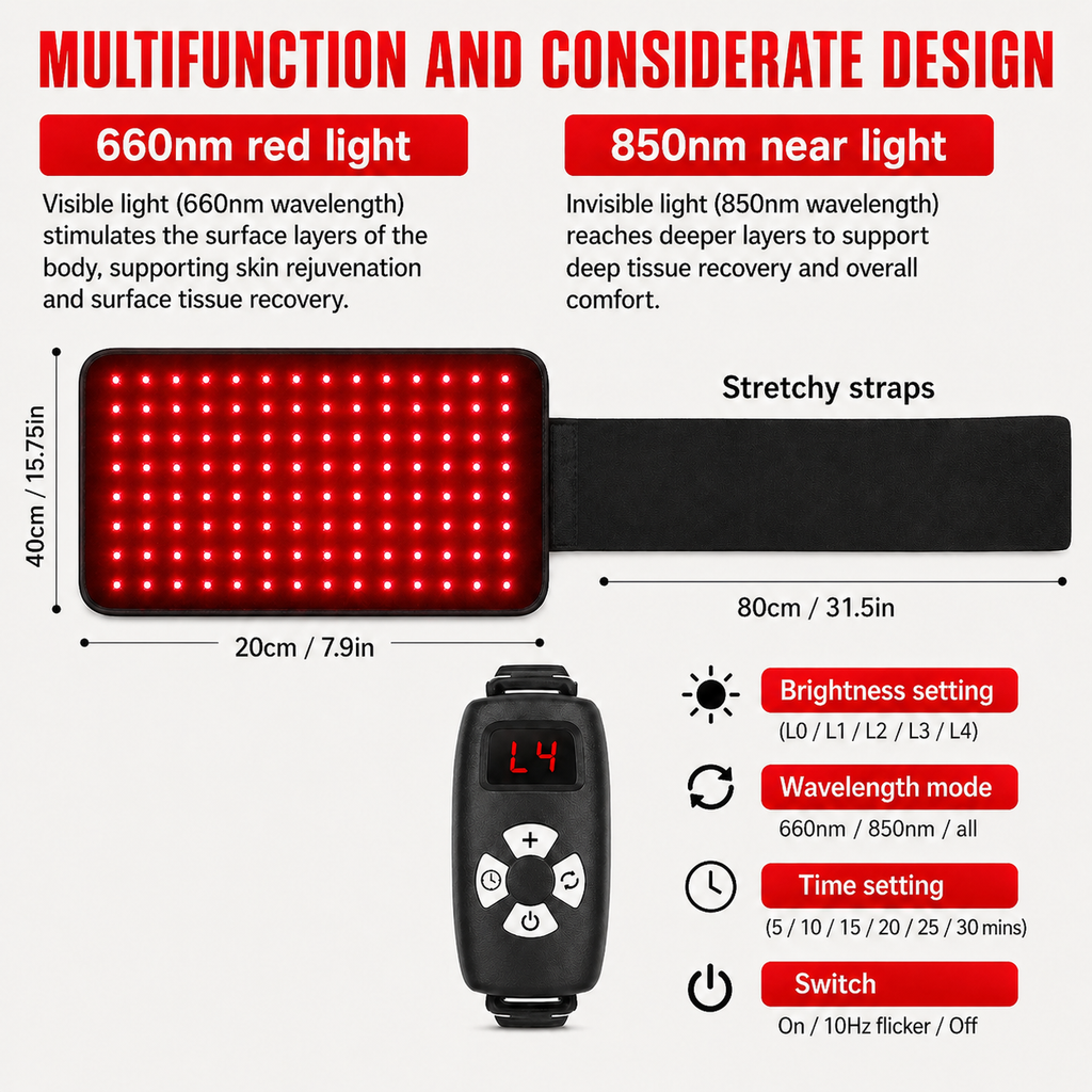 FullGlow Red Light and Near Infrared Universal Wrap