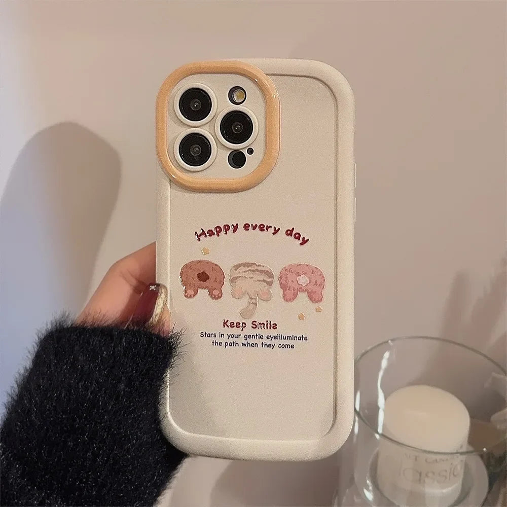 Cute Cartoon Phone Case With Bear Pendant For iPhone
