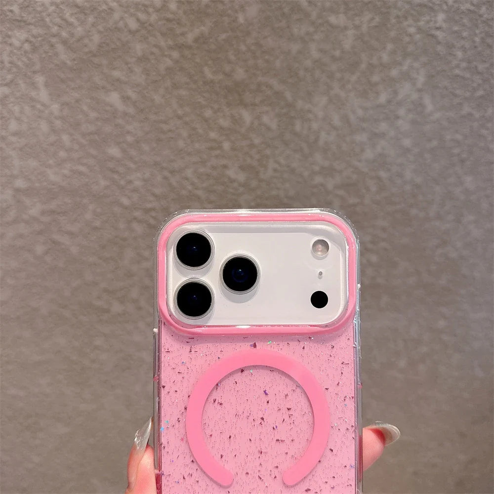 Jelly Glitter For Magsafe Wireless Charging Case For iPhone