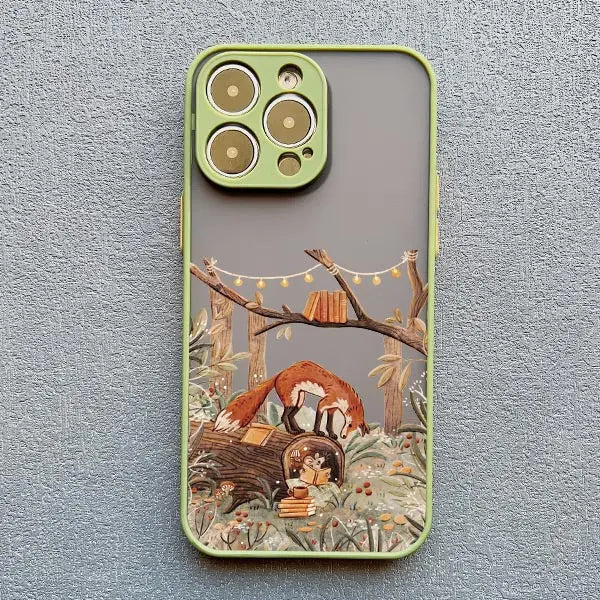 Cartoon Animal Bear Fox Squirrel Phone Case For iPhone