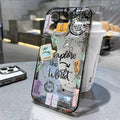 Travel Inspired Airplane Route Design Cover Transparent Phone Case