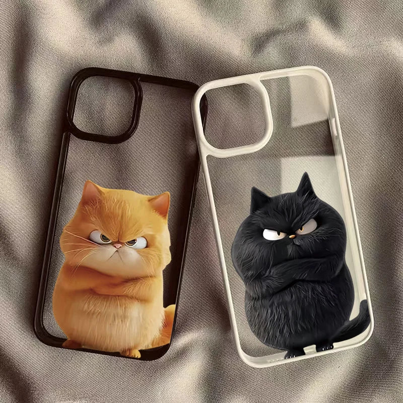 Funny Cool Cat Clear Phone Case