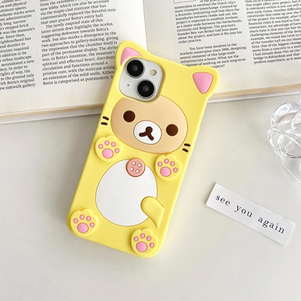 Cute Cat Bear Phone Case