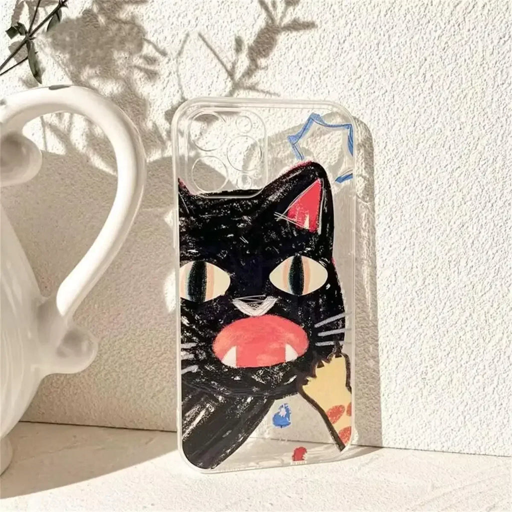 Doodle Angry Cat Phone Case