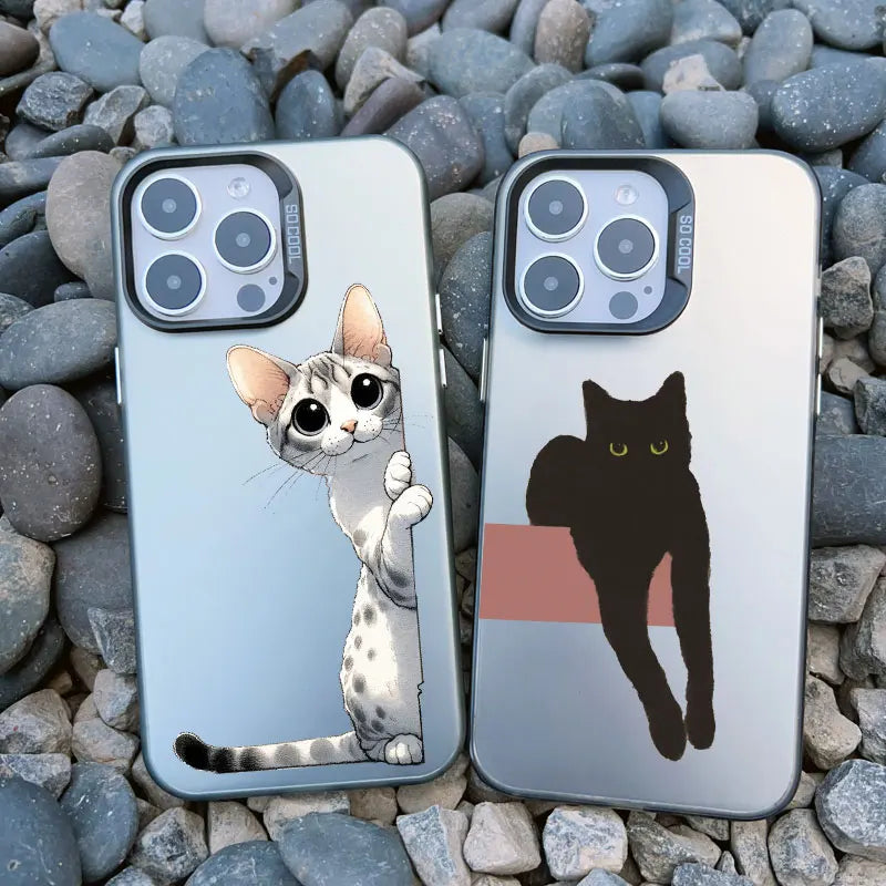 Naughty Kitten Funny Cat Art Phone Case For iPhone