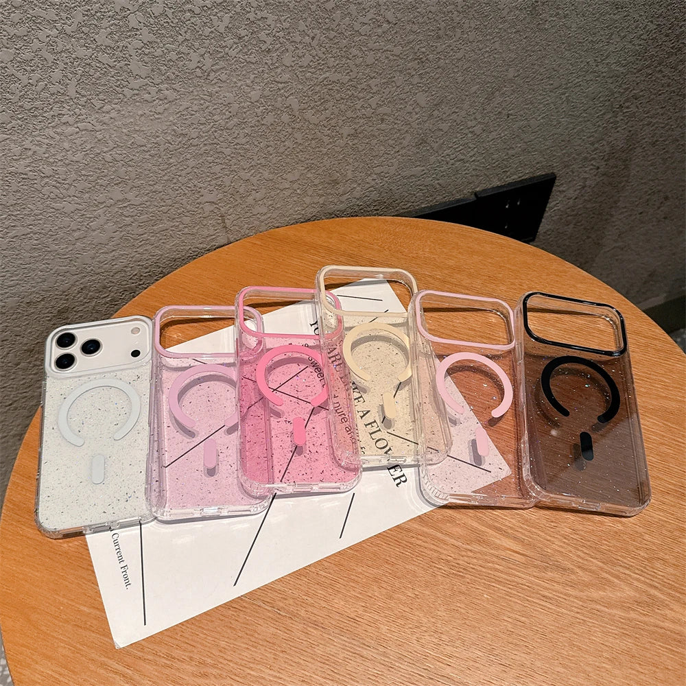 Jelly Glitter For Magsafe Wireless Charging Case For iPhone