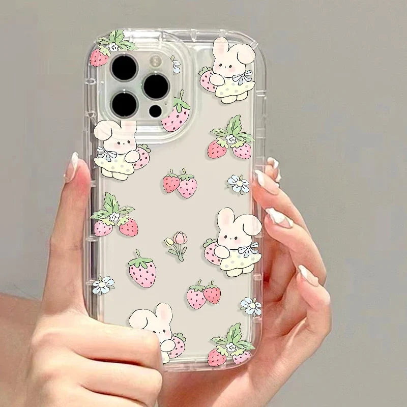 Cartoon Cute Flower Strawberry Phone Case