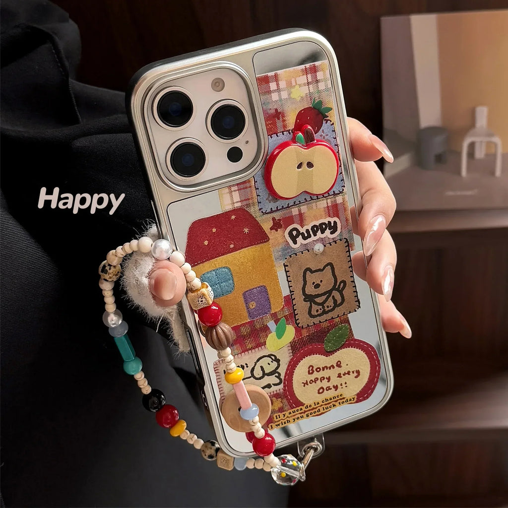 Ins 3D Phone Case with Lanyard For iPhone