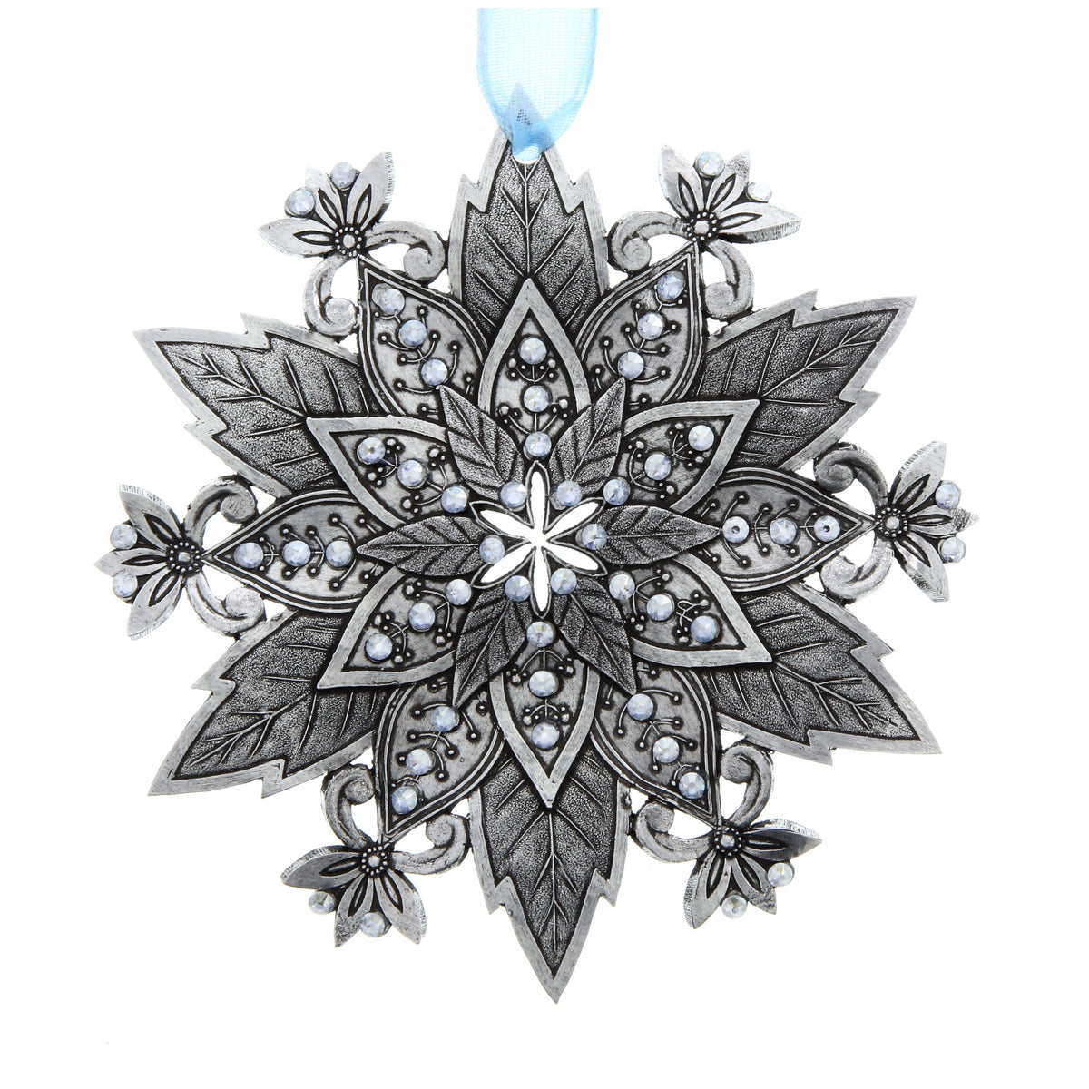 Snow Crystal Poinsettia Ornament (Aluminum)
