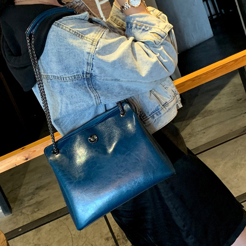 Top Grain Leather Messenger Bag Women Leather Shoulder Bag Casual Genuine Natural Leather Crossbody Bag SX55-519