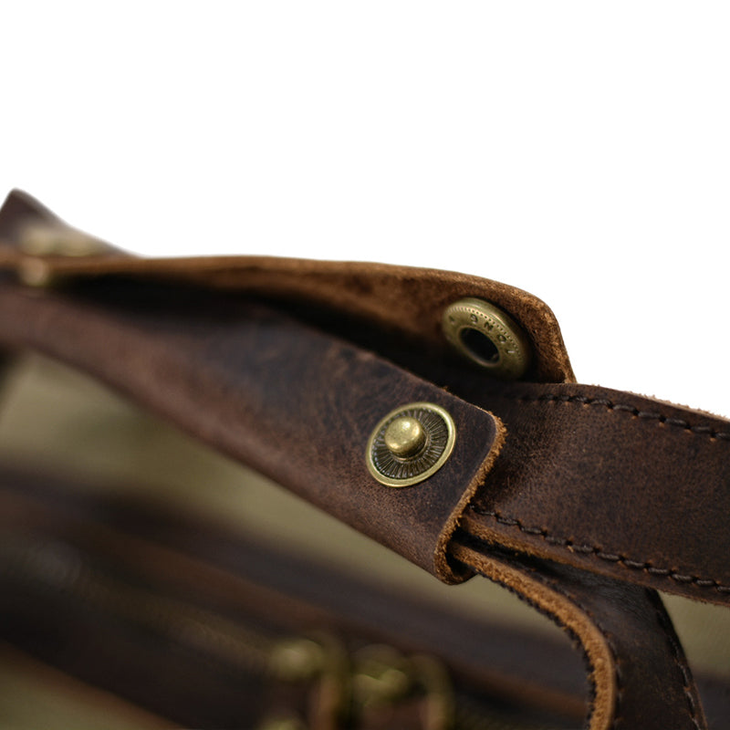Waxed Canvas Messenger Bag Canvas Briefcase Laptop Bag Leather Crossbody Bag Work briefcase Canvas Briefcase For Men