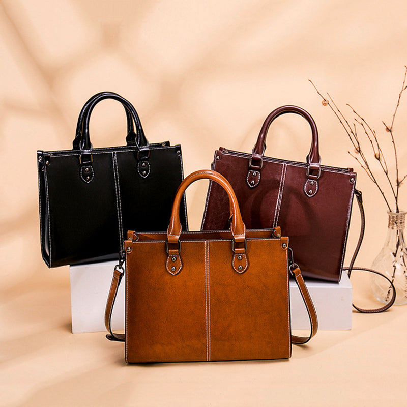 Women Leather Handbag, Full Grain Leather Designer Handbag, Gift For Her