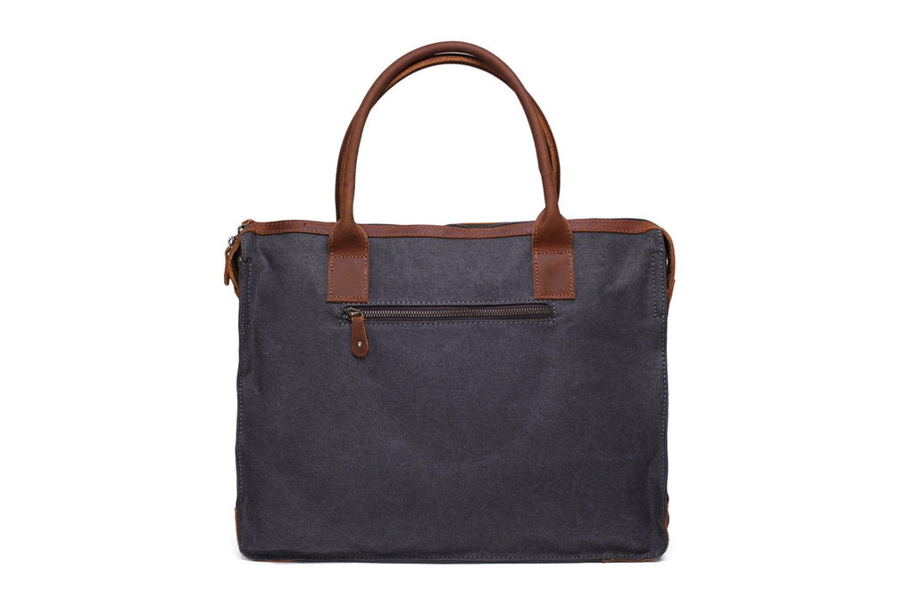 Vintage Style Genuine Leather Briefcase Bag, Leather Messenger Shoulder Bag Laptop Bags
