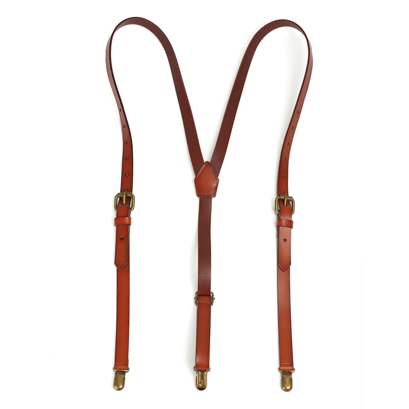 Leather Suspenders, Groomsmen Suspenders, Men's Braces