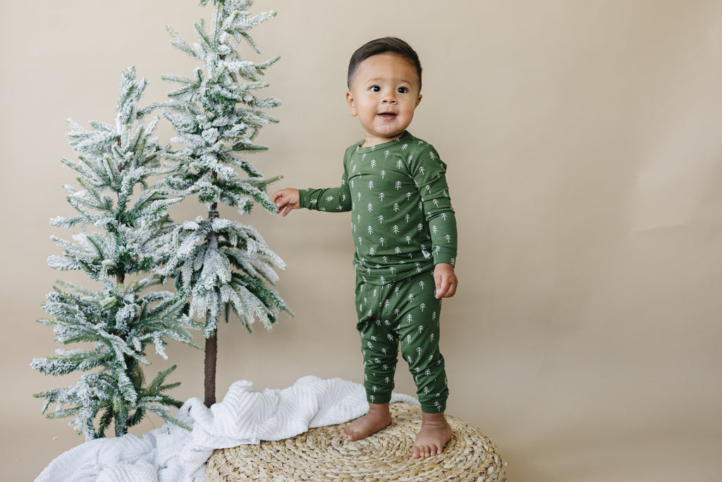 Christmas Tree Bamboo Pajamas - 2pc Set