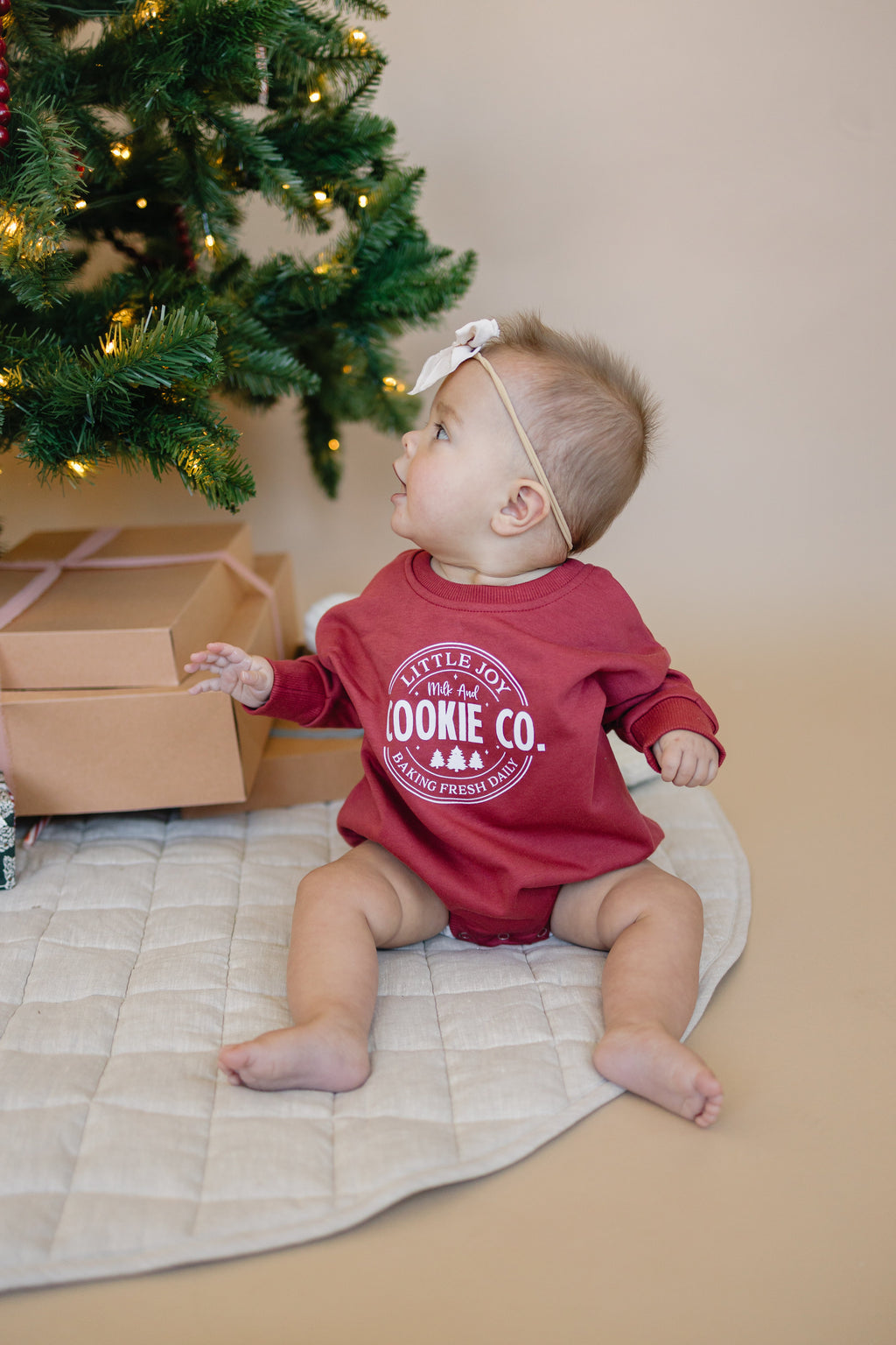 Little Joy Cookie Co. Christmas Sweatshirt Romper