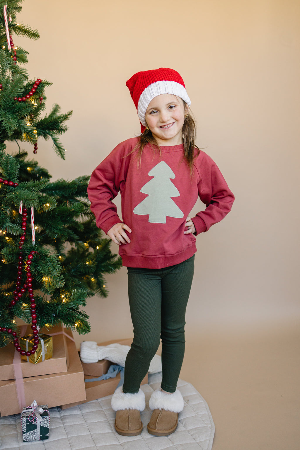 Christmas Tree Applique Sweatshirt