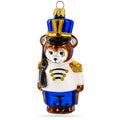 Nutcracker Bear Glass Christmas Ornament