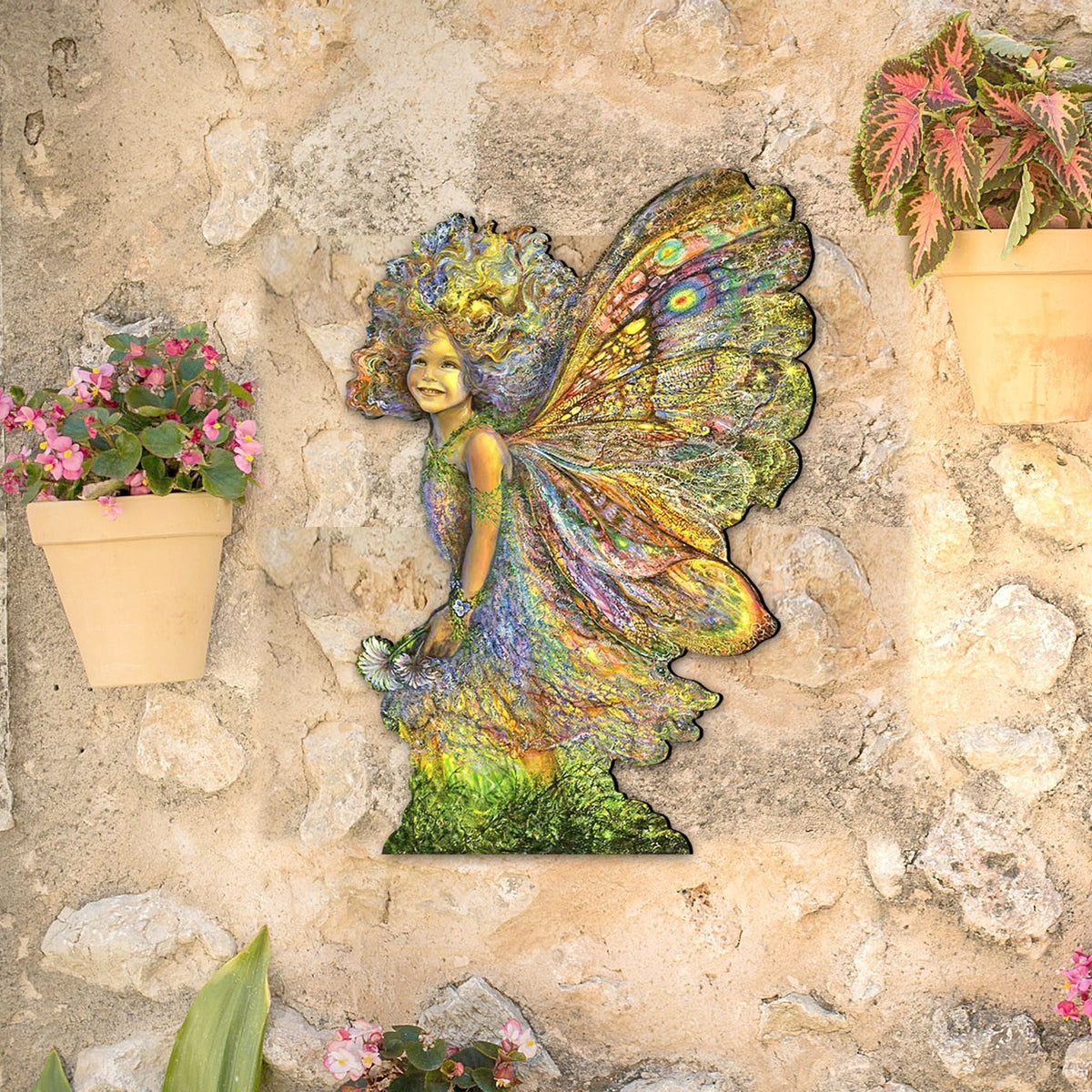 Fairy Holiday Outdoor Yard Sign Josephine Wall - Designocracy - 845619F-JW