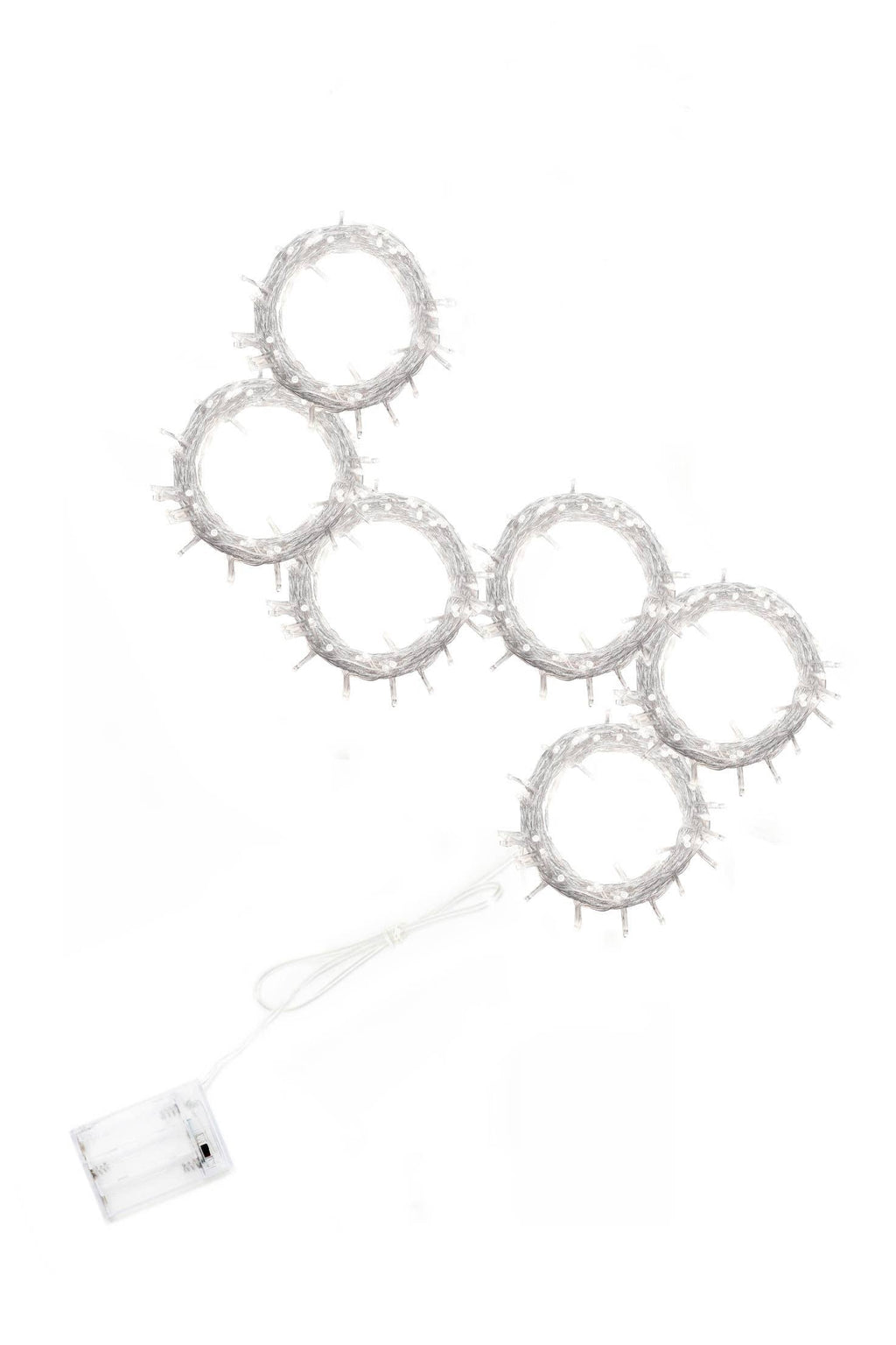 96 LED 6 Strand Curtain Light (Warm White) - Battery Operated