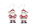 Moveable Santas with AB Crystals Earrings