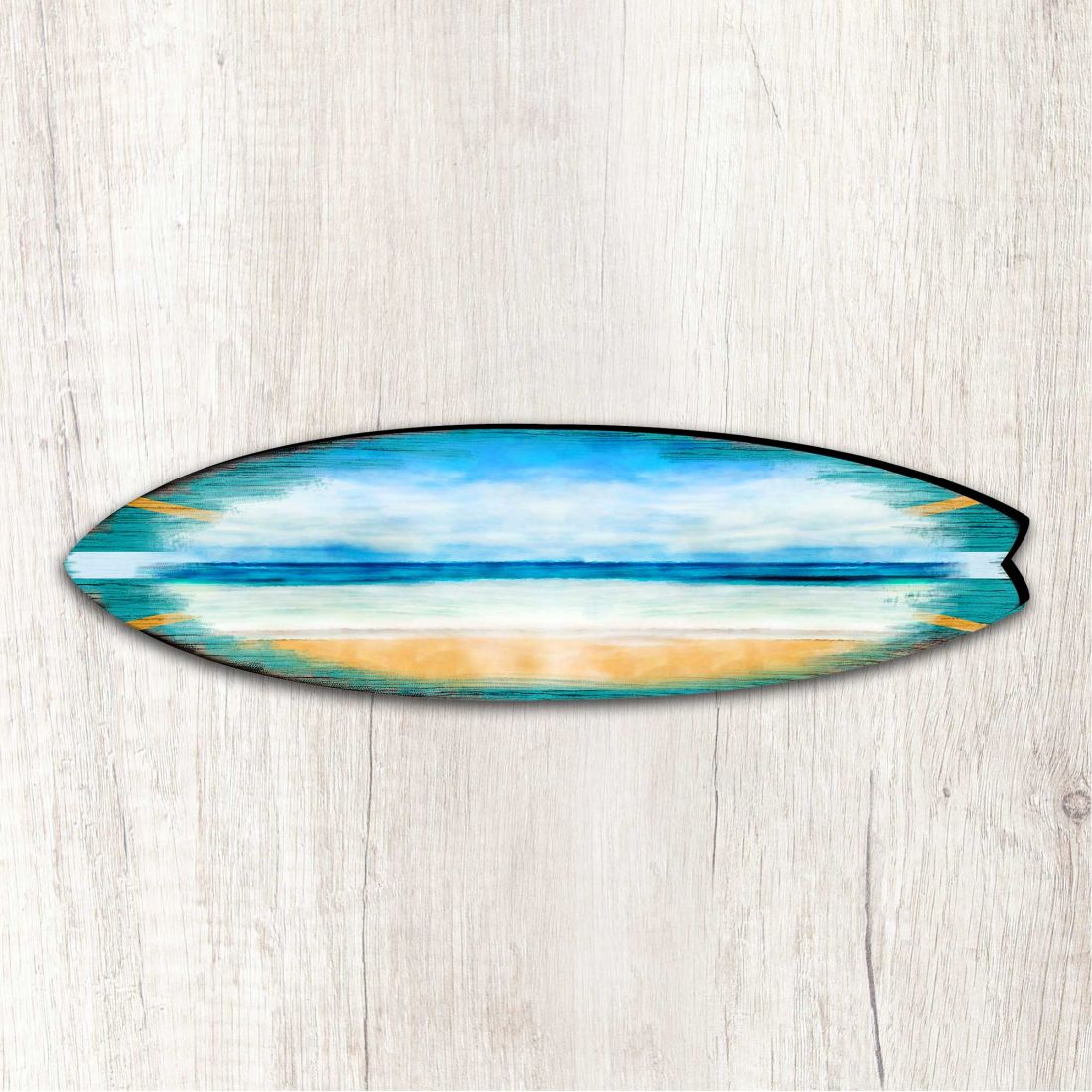 Ocean Surfboard Coastal Outdoor Decor Large Ornament by G. DeBrekht - Coastal Holiday Decor - 8490102MS