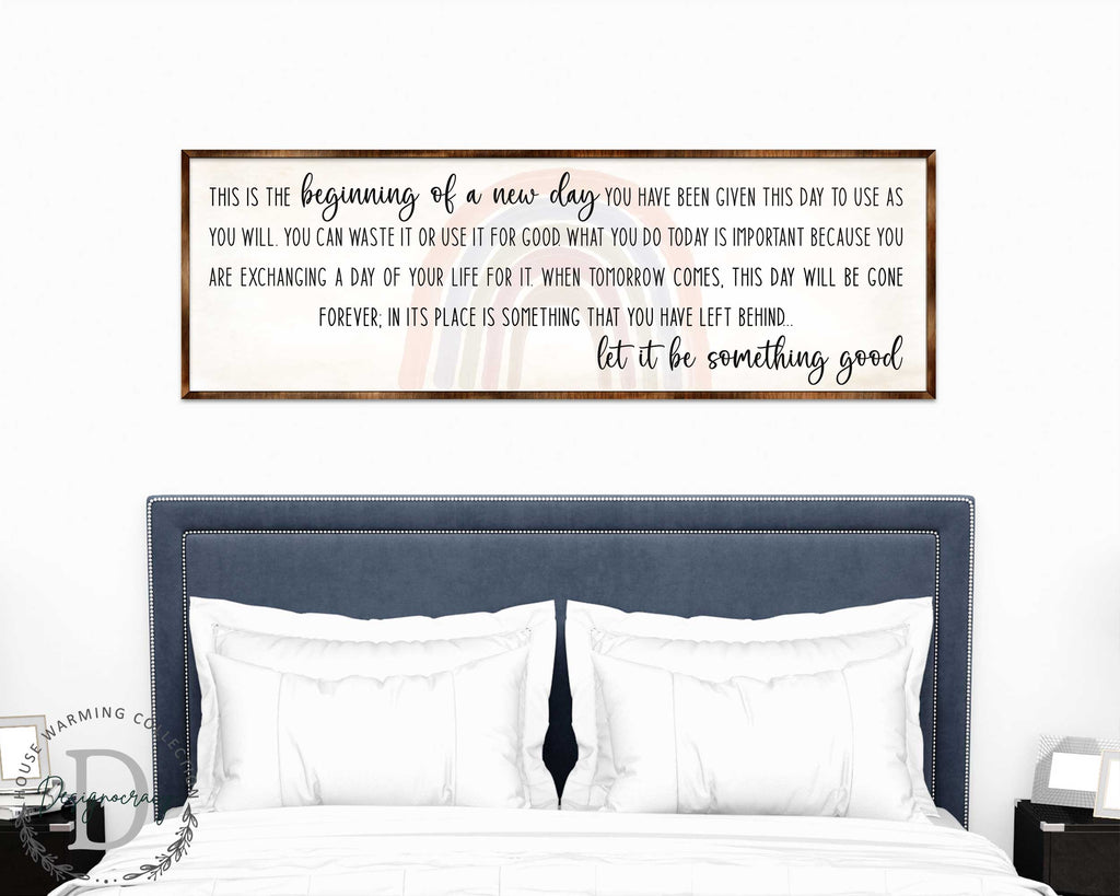 The Beginning of a New Day - Wooden Inspirational décor - Wooden Motivational home décor - Farmhouse Wall Art - 310312